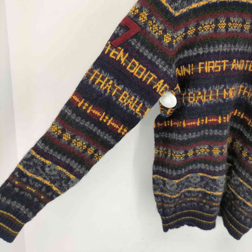 ポロラルフローレン POLO RALPH LAUREN アルパカモヘア エルボーパッチ付きワッペンニット メンズ import:M